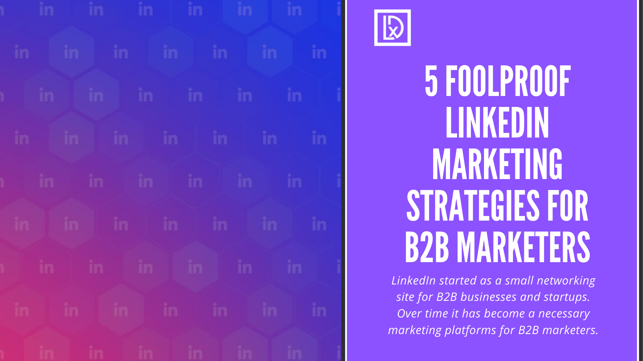 5 Foolproof LinkedIn Marketing Strategies for B2B Marketers B2B Marketers